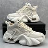 Роскошные мужские белые повседневные кроссовки, удобная обувь на платформе, мужские дизайнерские кроссовки, увеличивающие рост, мужская повседневная спортивная обувь