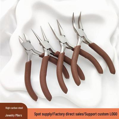 Набор плоскогубцев с изогнутыми губками, остроносых и круглогубцев для работы с ювелирной проволокой: обмотки, резки, нанизывания бусин и изготовления DIY-аксессуаров