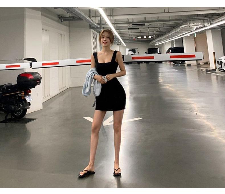 Женское сексуальное облегающее трикотажное платье-свитер-жилет - горячий корейский стиль