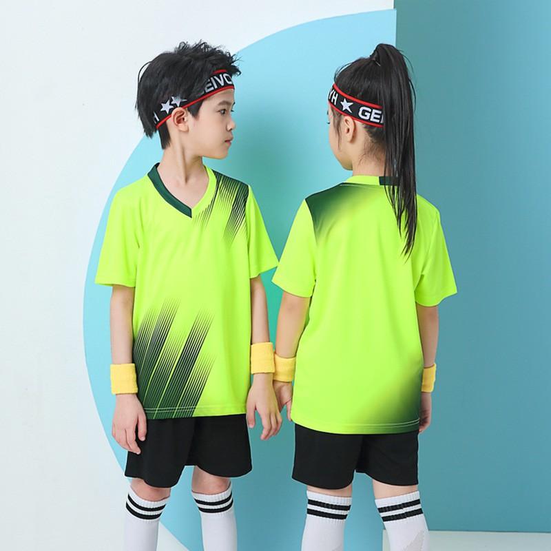 Kids Soccer Jersey Set Boys Short Sleeve Football Uniform Training Match Sportswear Children