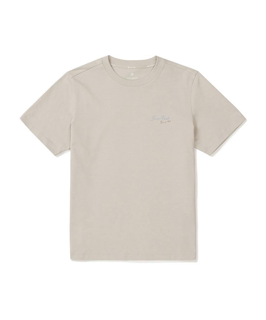 SNOWPEAK APPAREL Askin Женская футболка с коротким рукавом и надписью (S25Mwfts85) Песочно-бежевый