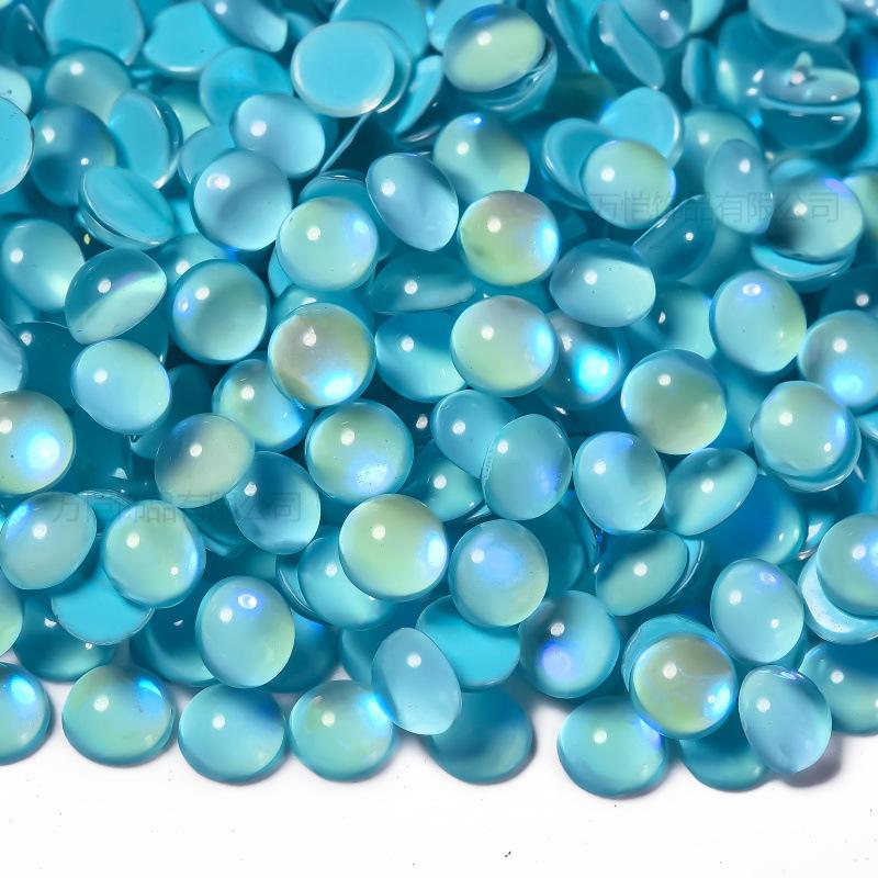 Кристалл Стеклянный Мокко Полукруглый Жемчужный Ногтевой Шарик Diy Nail Art Человек Рыбка Бусина Красота Мобильные Телефоны Аксессуары