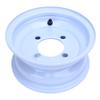 19X7 8 ATV Wheel Rim Aluminum Alloy 4 Bolt Holes 8 Inch Wheel Rim Hub for Go Kart Quad Dirt Bike Ride On Mower White