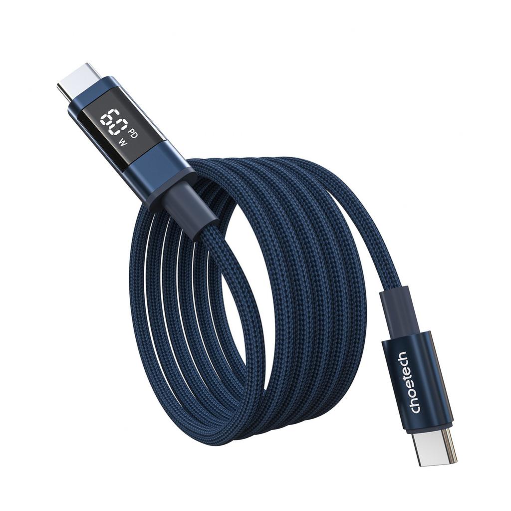 USB-C Cable with Display PD 60W 1.2m - Blue