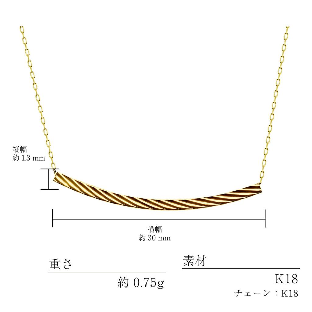 Ожерелье 18-каратный золотой слиток Smile Design K18 Gold [Lara Christie] Женское lp51-0026-yg