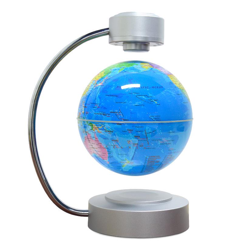 6-дюймовый самовращающийся магнитный левитирующий глобус: Светящийся Декор для Дома Подарок