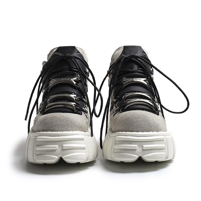 Женские ботильоны в стиле панк, модные повседневные новые рок-женские массивные туфли, мотоциклетные ботинки с металлическими украшениями, женская обувь на платформе