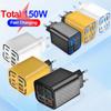 Total 150W USB Charger 6 Ports Type C Fast Charging Mobile Phone Wall Adapter EU/US Plug For iPhone 15 Samsung Xiaomi