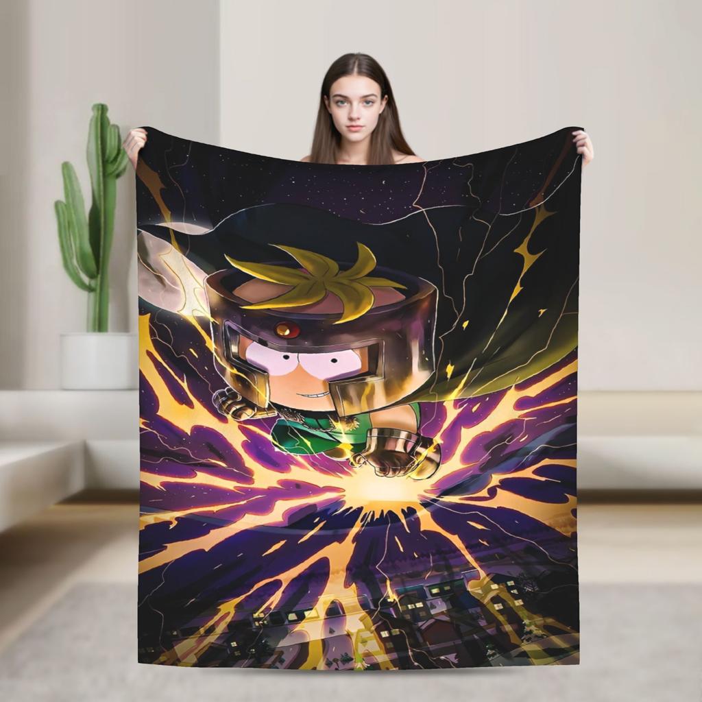 South Parks Flannel Blanket Autumn Soft Warm Bedding Throws for Child Couch Chair Funny Bedspread Sofa Bed Cover