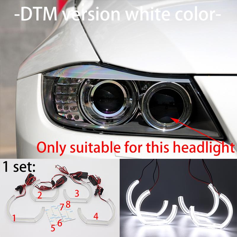 Excellent DTM Style Ultra bright led Angel Eyes DRL rings Retrofit Accessories for BMW 3 series E90 E91 E92 E93 M3 2005-12