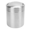 Мини-корзина для мусора с крышкой-качалкой из нержавеющей стали 304, небольшая настольная корзина для мусора для домашнего офиса