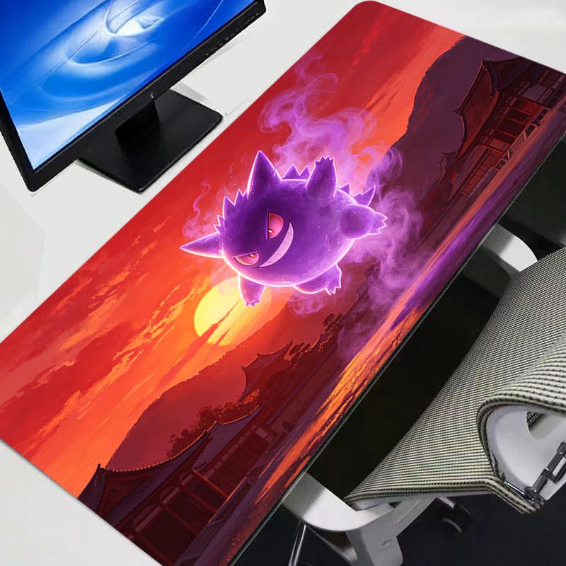 Mouse Pad Gengar Pokemon Pikachu Gamers Large Computer Game Mousepad Desk Mat rug Keyboard Rubber Durable cherry blossom Carpet