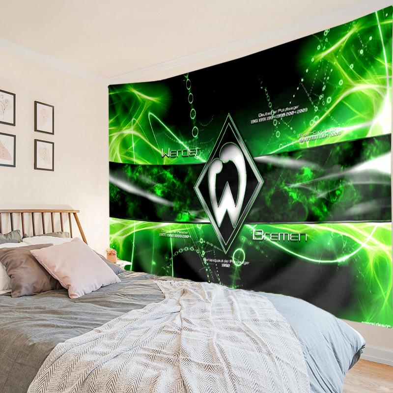 Green Bremen Pattern Tapestry, Unique Design Tapestry, Wall Decor for Bedroom,Livingroom, Playroom,Heartwarming Fan Holiday Gifts