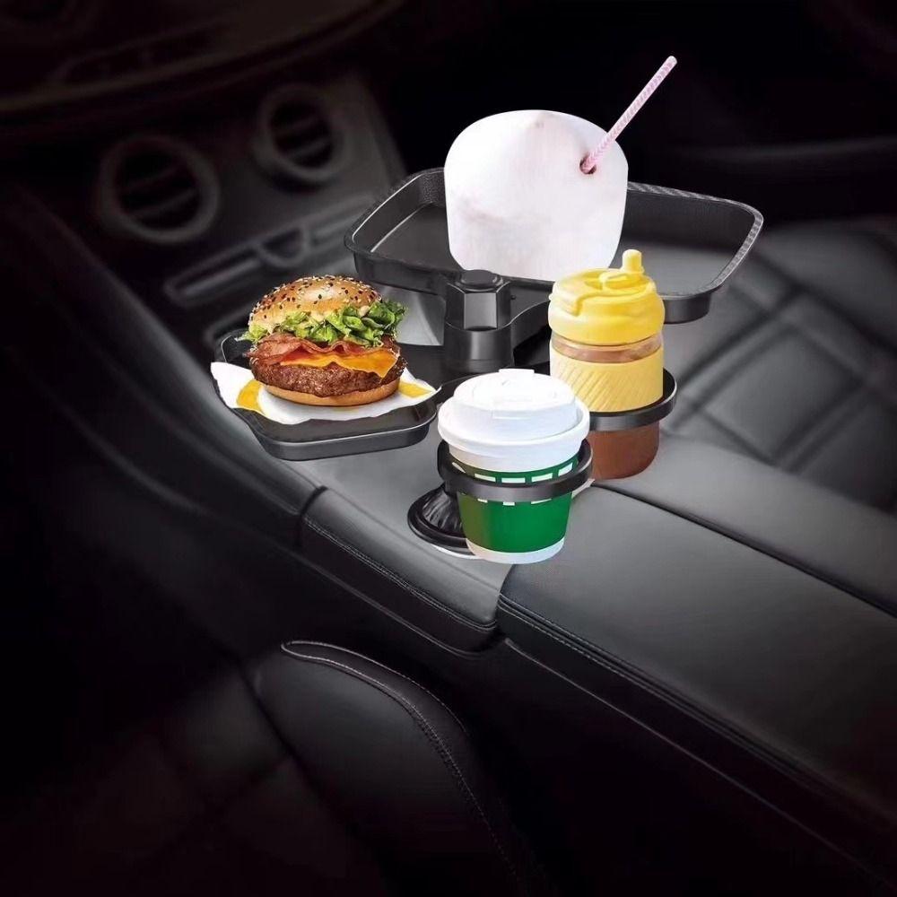 Expander Tray Car Food Trays Multifunctional Tray Table for Car Universal Car Cup Holder