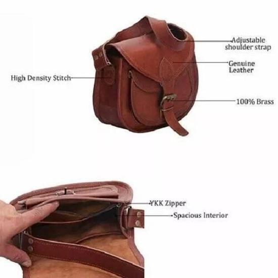 Bag Goat Leather Shoulder Vintage Handbag Messenger New Women's Satchel Women