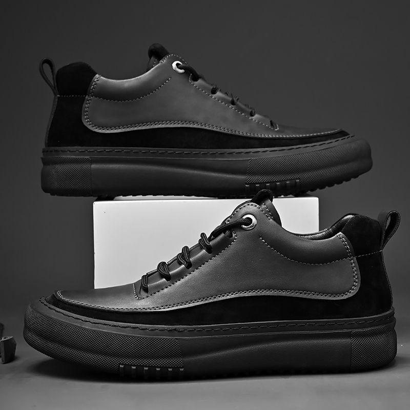 Мужские кожаные высокие кеды Martin Boots