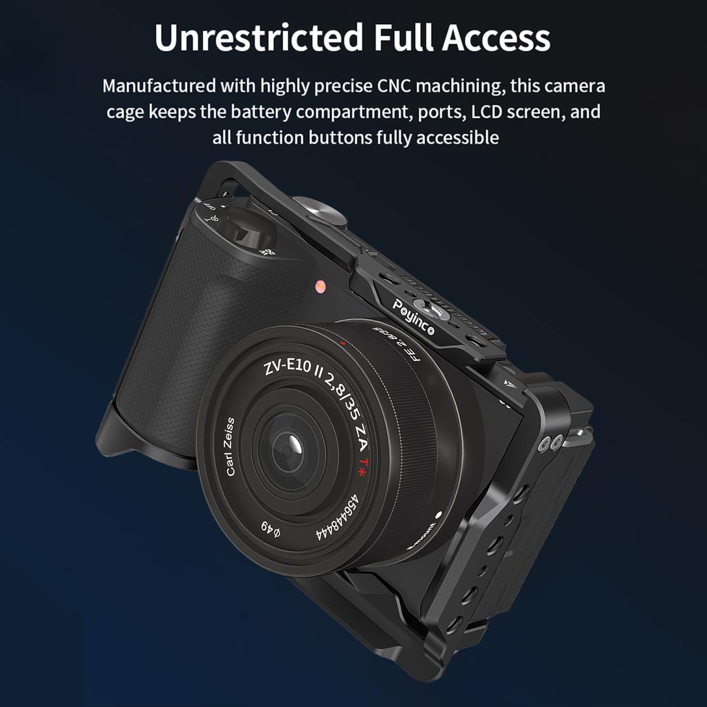 Poyinco JN-138 Видео клетка + Верхняя ручка + Боковая деревянная рукоятка Комплект Клетка для камеры Алюминий