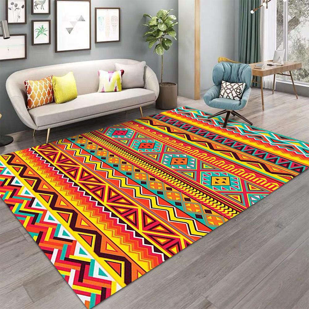 Red Persian Pattern Carpet Traditional Vintage Rug NonSlip Floor Mat for Living Room Bedroom Bedside Rug Classic Home Decor