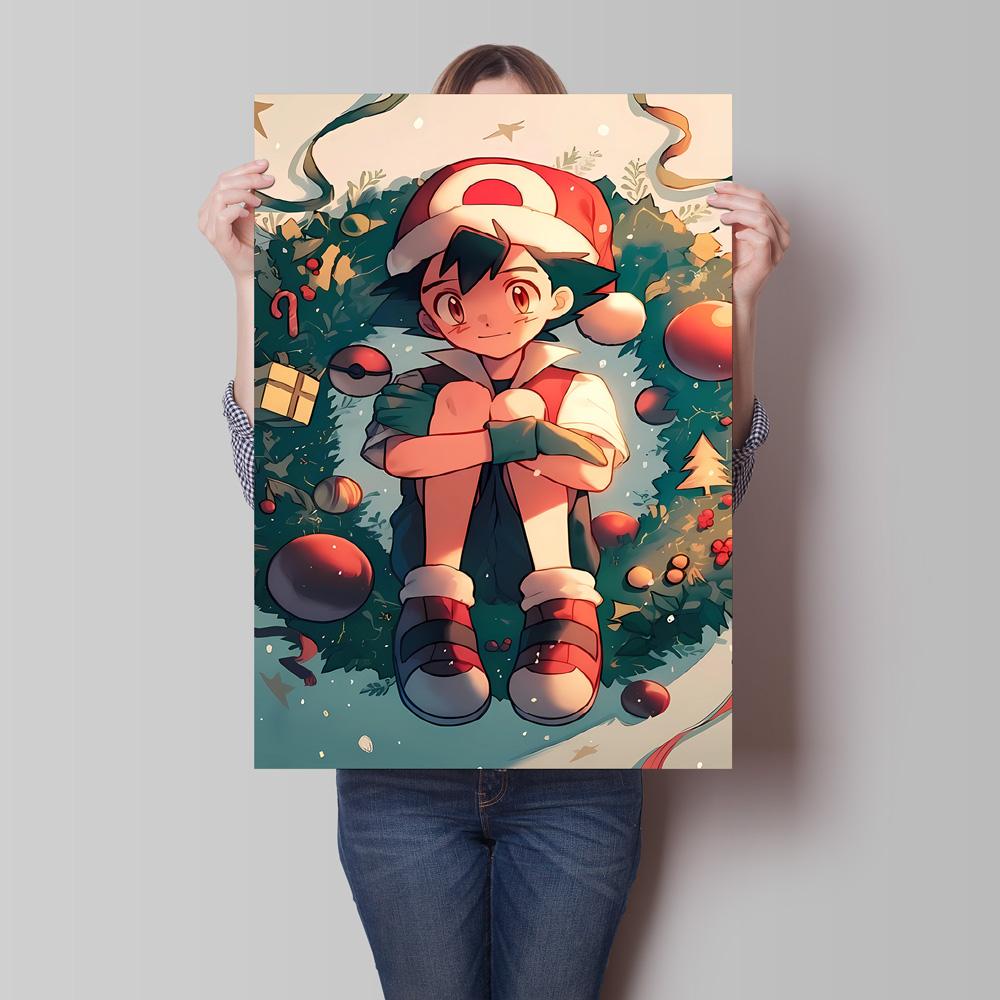 Canvas Wall Art Pokemon Pikachu Poster Prints Cute Cartoon Character Picture Classic Living Room Home Decoration Christmas Gift