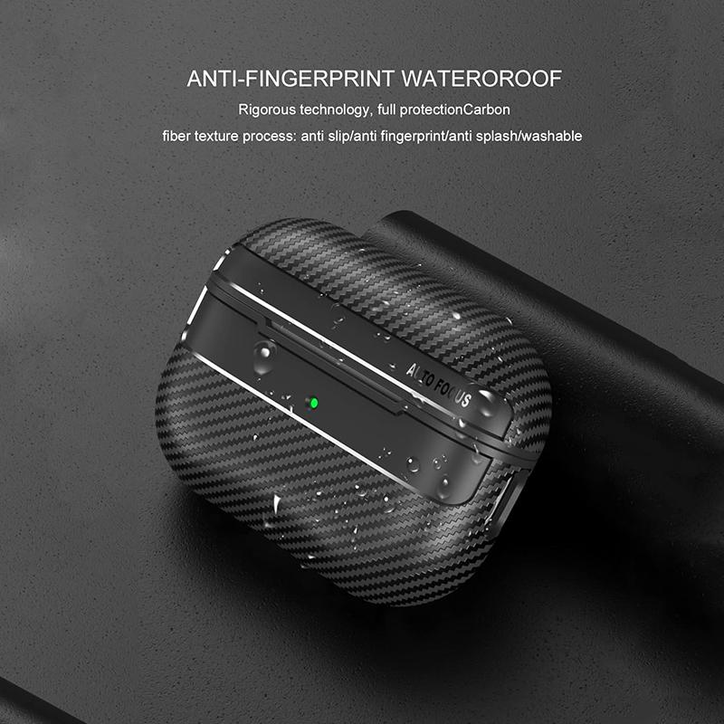 Чехол для наушников из ТПУ с Bluetooth из углеродного волокна для Airpods Pro, противоударный чехол для зарядки Apple Airpods 1 2 3 2021