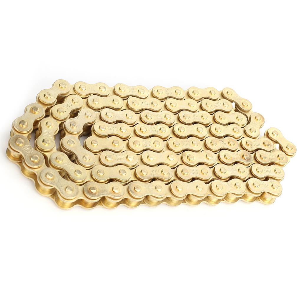 Мотоцикл 96 звеньев 420 приводная цепь для 50 110 125cc PIT квадроциклы для мотоциклов для езды по бездорожью картинг