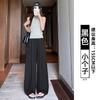 Tencel Linen Wide-leg Pants Women's Summer Thin New Loose Lazy Wind Small Cotton and Linen Walking Pants