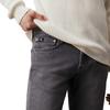 Calvin Klein Mens Leather Badge Slim Jeans