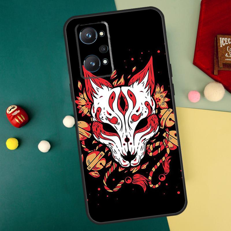 Samurai Oni Mask For Realme C75 C61 C67 C63 C71 C55 C51 C65 C53 GT6 GT7 15 Pro 10 11 12 13 14 Pro Plus Case