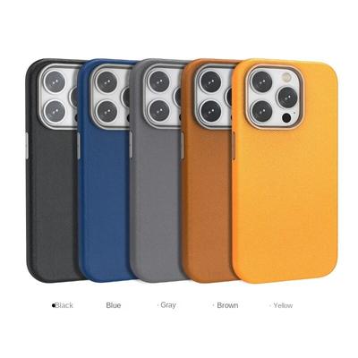 Роскошный кожаный чехол Magsafe для IPhone 15 14 Pro Max из ультратонкого кожаного материала и магнитного чехла для мобильного телефона
