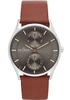 Skagen Holst Угольный Циферблат Коричневый Кожаный Мужские Часы Женские Кварцевые Часы Holst Угольный Циферблат Коричневый Кожаный Мужские Часы 6 SKW6086