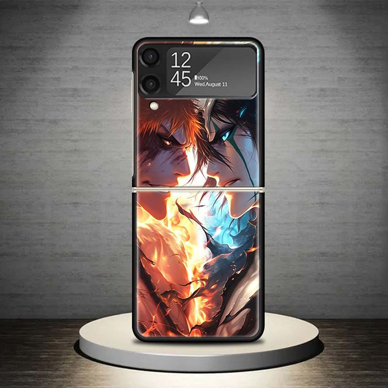 Чехол для телефона Kurosaki Ichigo Bleach для Samsung Galaxy Z Flip 7 6 5 4 3 5G Ударопрочный чехол Z Flip7 Flip6 ZFlip5 Flip3 Flip4 Luxur