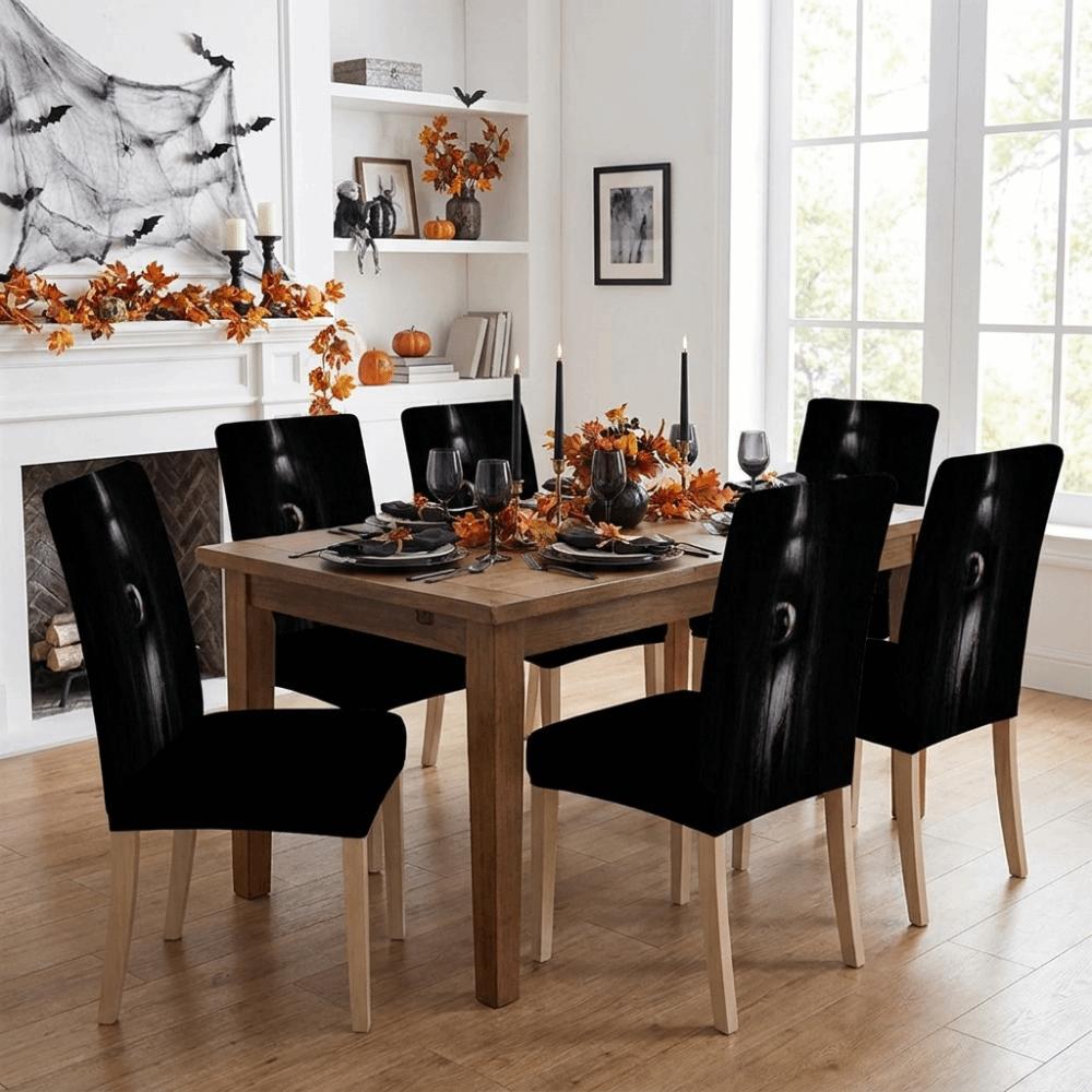 Vintage Scary Dining Chair Slipcovers Full Cover Spooky Ghost Chair Protector Halloween Party