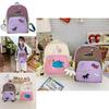Adorable Cartoon Oxford Cloth Backpack For Kids In Pink Or Purple For School Use