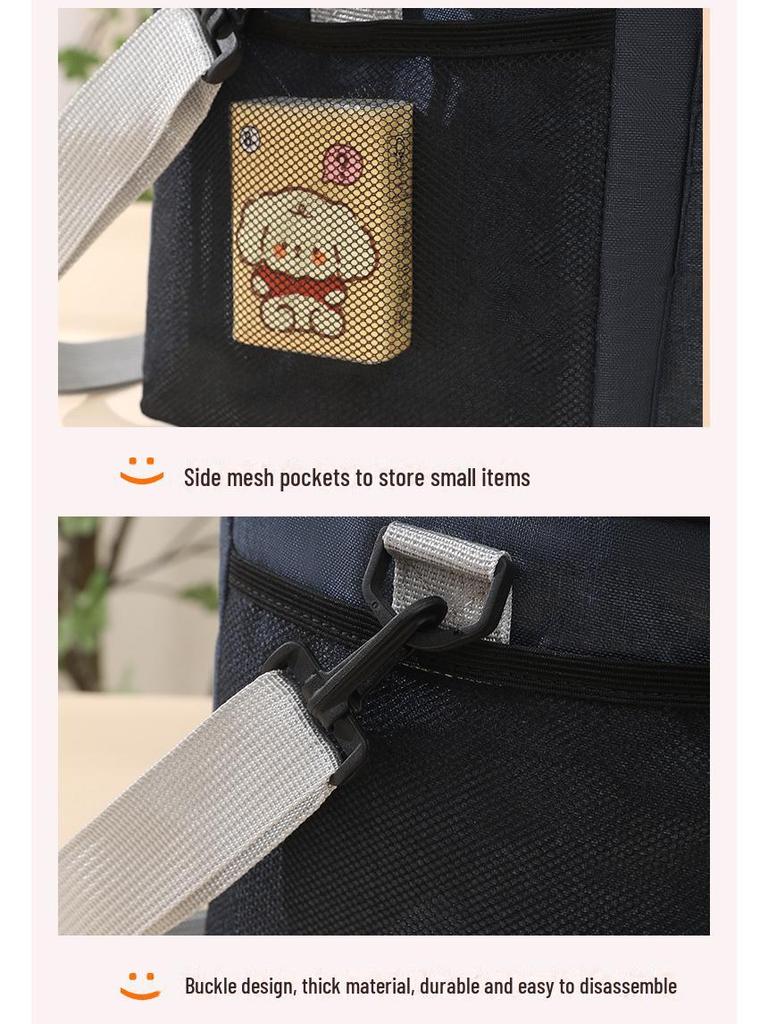 Двухслойная водонепроницаемая сумка для ланча с изоляцией для пикников и использования на открытом воздухе