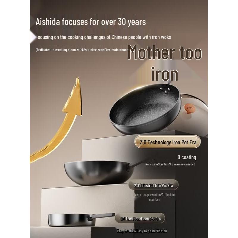 ASD Titanium Alloy Deep Non-stick Frying Pan