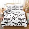 4pcs Bowknot Bedding Sets Skin Friendly Soft Bedsheets And Duvet Covers Comfortable And Lovely Suitable For All Ages