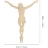 Yardwe Plastic Jesus Sculpture Wall Cross Decoration Jesus Statue Decoration Manual DIY Accessories