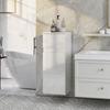 Wall-Mounted Bathroom Cabinet with Drawer, Glossy Door and Adjustable Glass Shelf, White