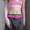 Square Buckle Wide Belt Y2k Trouser Decoration Simple PU Leather Belt  Dress Decoration