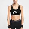 Nike Средняя поддержка однотонный облегающий спортивный топ-майка для женщин черный CN5263-010
