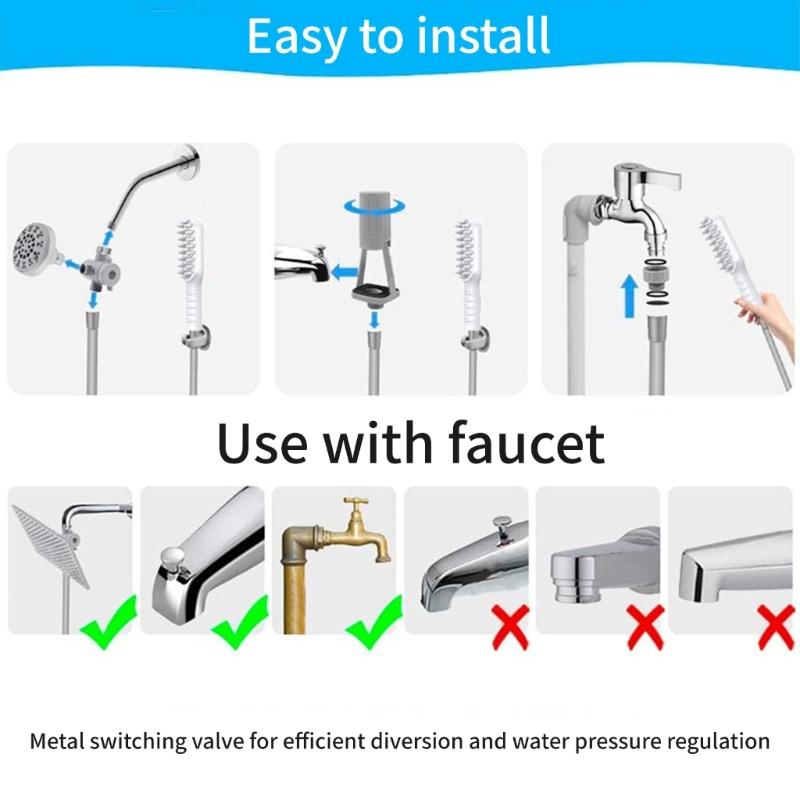 Pet Shower Sprinkle Comb Pet Showerhead For Bathing Massage And Grooming ABS Sprayer Head