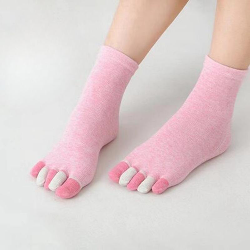 6 пар женских носков с пятью пальцами, хлопковые, дышащие, эластичные, короткие носки до щиколотки, повседневные, высококачественные носки для девочек, мягкие, забавные носки с пальцами