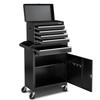 Rolling Tool Chest, 2-in-1 Design, 5 Drawers Tool Cabinet Organizer with Detachable Top Metal Toolbox, Lock Bar, Protective Liner, and Tools Rack,