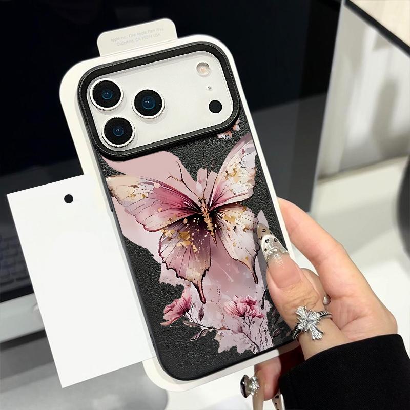 Креативный чехол для телефона с принтом бабочки для iPhone 17 Pro 17 16 15 14 13 12 Pro Max 11 Air 16e Текстура кожи ТПУ Противоударный чехол