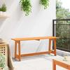 Outdoor Bench Brown 119 x 37 x 47 cm Solid Pine Wood