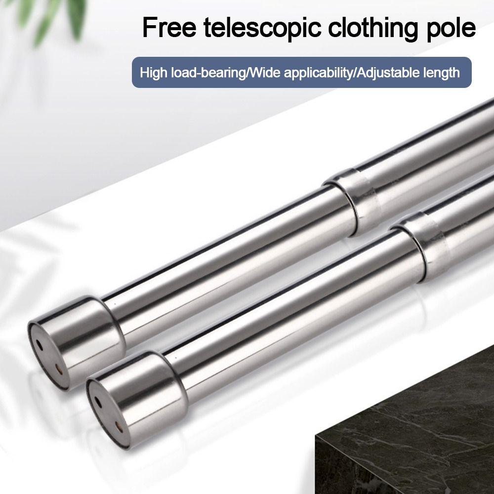 Регулируемая телескопическая штанга для штор, вешалка для одежды, выдвижные штанги, домашний гардероб