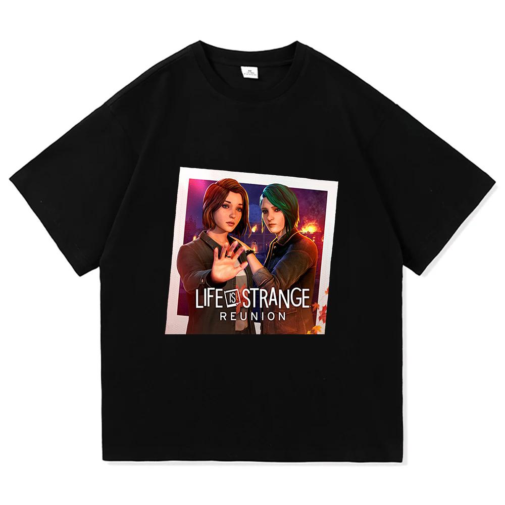 Life Is Strange Футболка для встречи Лето Короткий рукав Мягкие Мужские Футболки Горячая Игра Модный Дизайн Графический Мерч Унисекс Уличная одежда