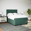Maison Exclusive - Sommier à lattes de lit et matelas Vert foncé 140x190cm Velours