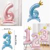 32 Inch 3D Digital Crown Balloon, Children's Birthday Party, Anniversary Room Decoration, Photography Props