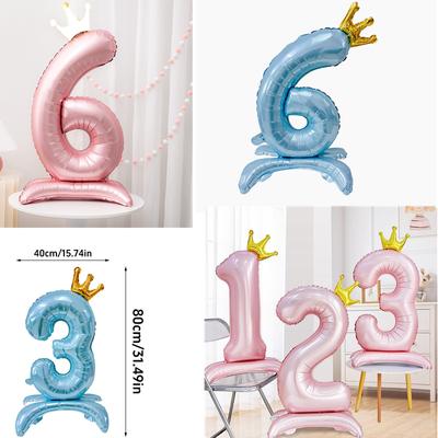 32-дюймовый 3D-цифровой воздушный шар в форме короны, детский день рождения, украшение комнаты на годовщину, реквизит для фотосъемки